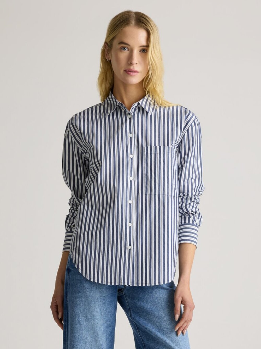 Organic Poplin Boyfriend Shirt